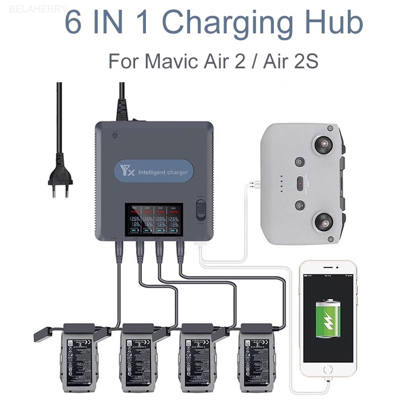 Drone Battery Smart - Caricabatteria con display digitale 6 in