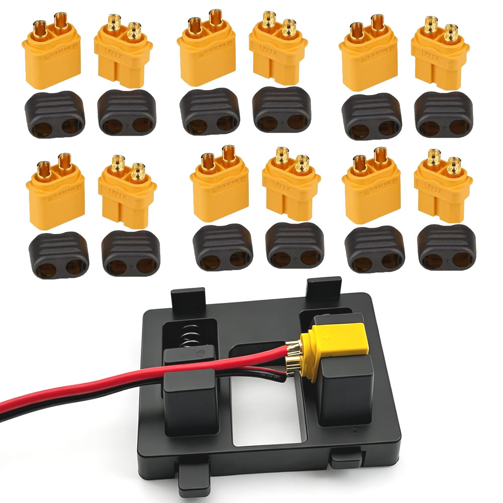 Drone Battery Connector - Connettore XT60 con Guaina Protettiva, Spina