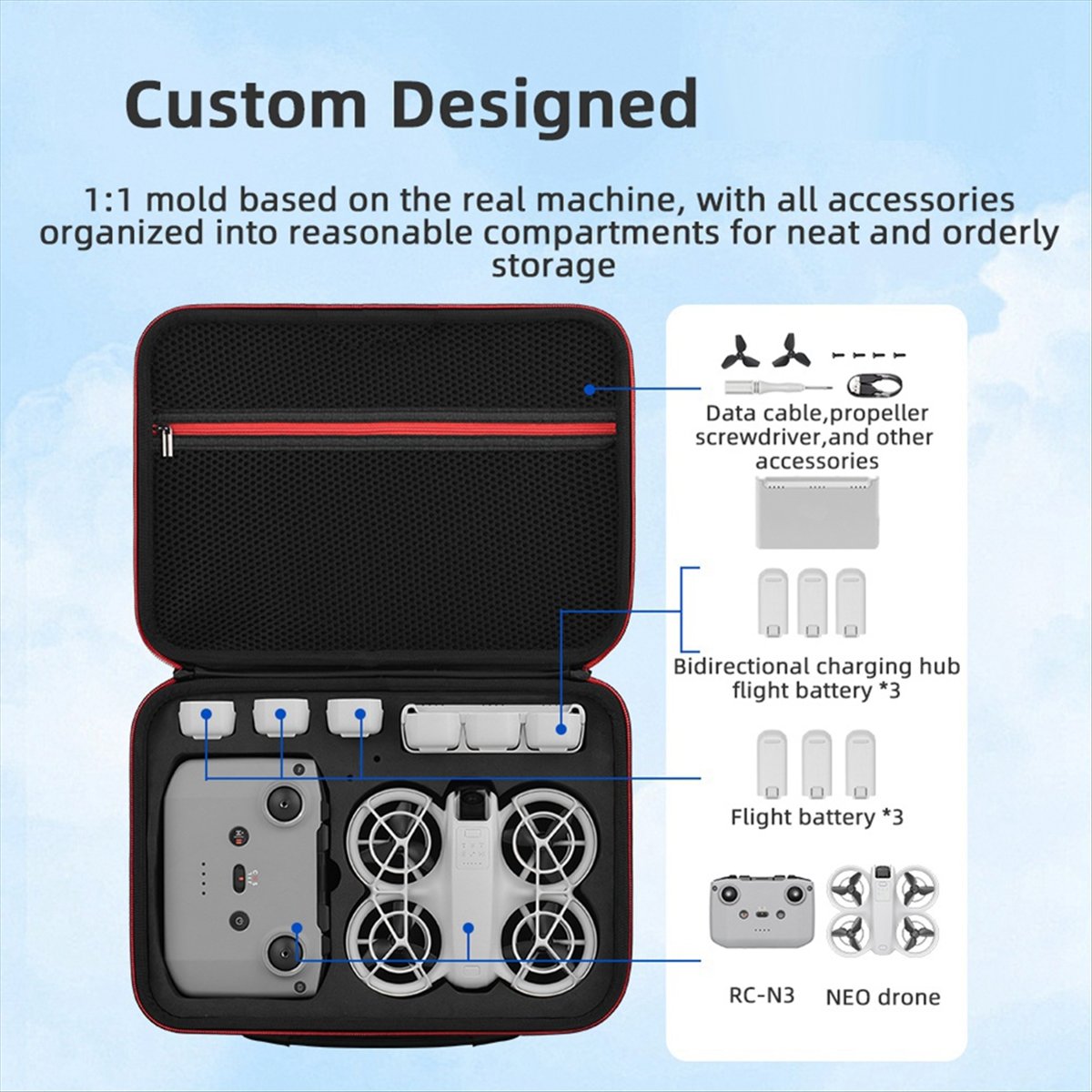 Drone Battery Strap - Borsa da trasporto A43M per drone