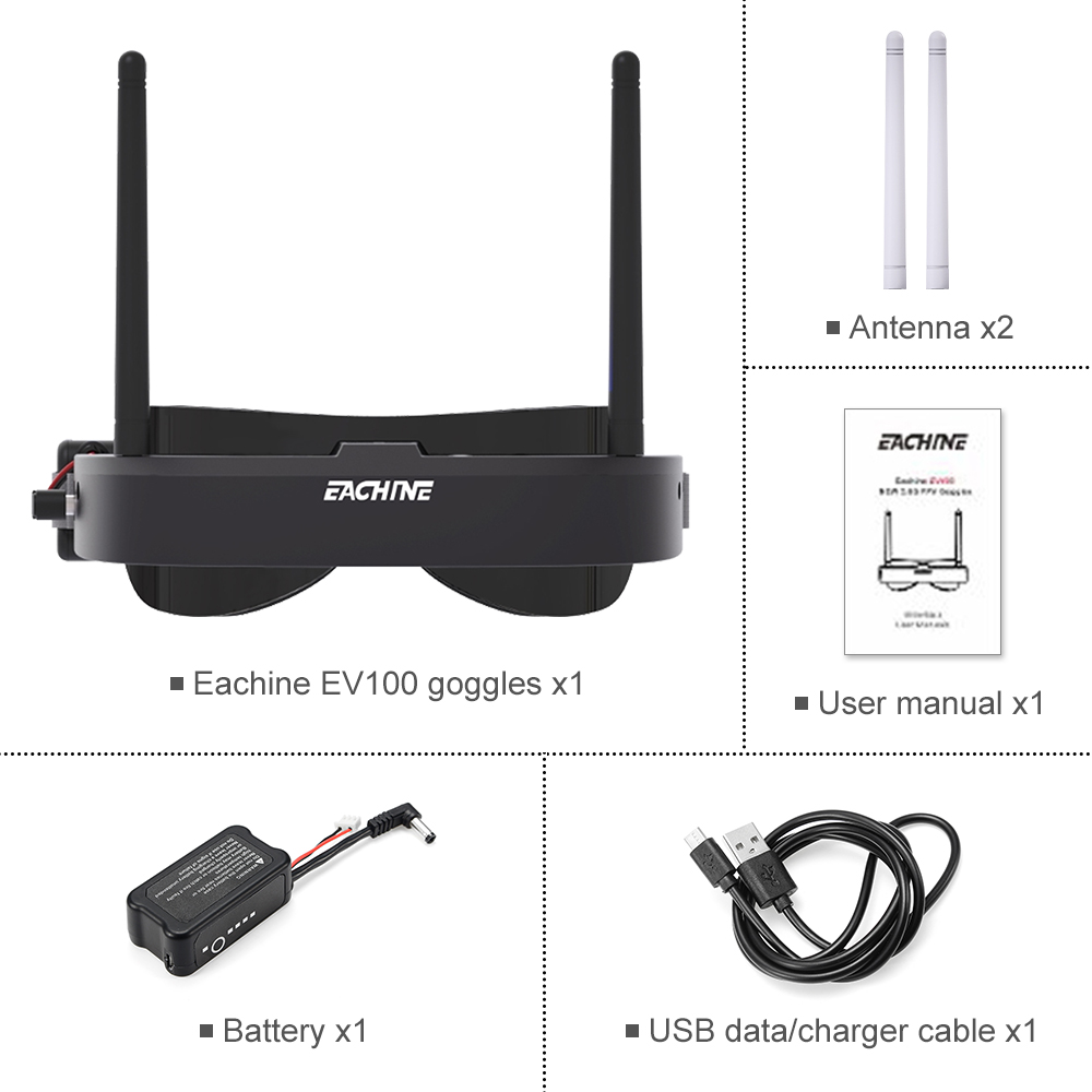 Eachine EV100 720*540 5.8G 72C - Drone Battery Box recensione e prezzo