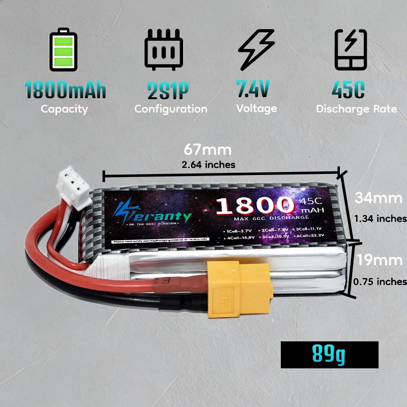 Batteria Lipo TERANTY 2S 3S 4S - Drone Battery 4S recensione e prezzo