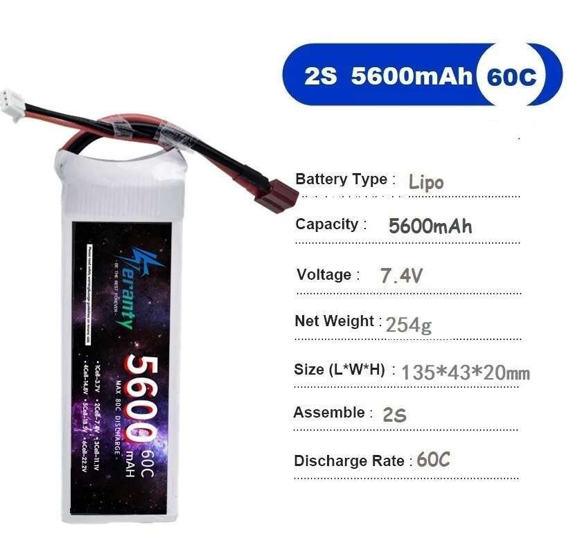 TERANTY 5600MAH 60C 2S 3S 4S 6 - Drone Battery 6S recensione e prezzo
